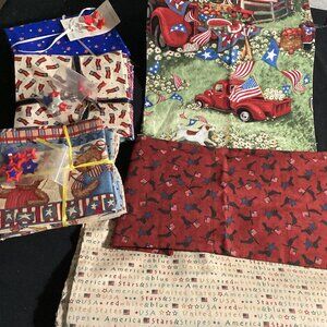 Patriotic Fabrics with Star Buttons